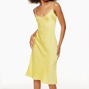 Aritzia satin slip only dress midi